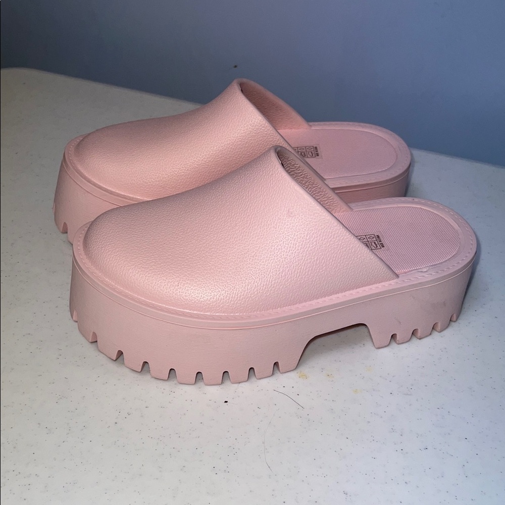 Pink Platform Slip-On Shoes